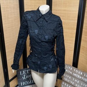 Vintage lip service button down size large